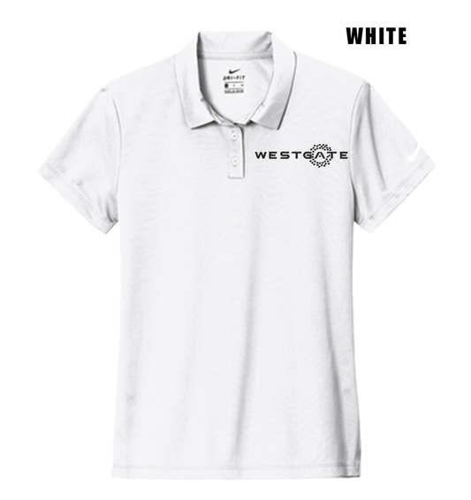 NIKE LADIES Solid Polo White